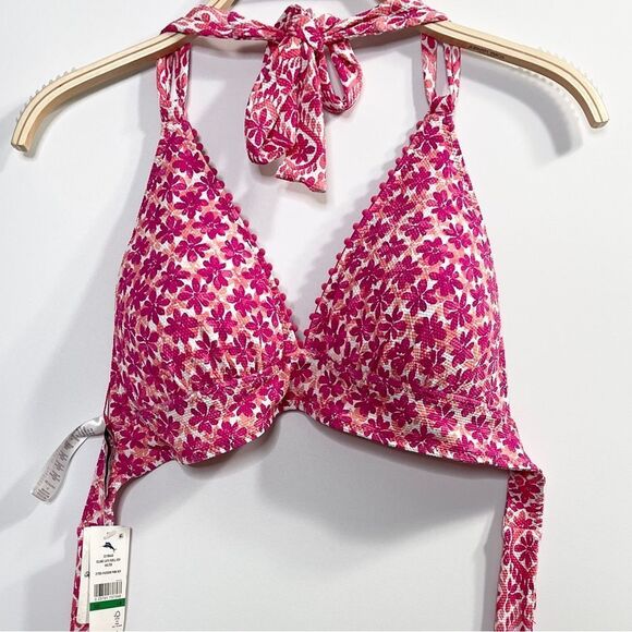 Tommy Bahama Island Cays Shell Beach Reversible Halter Bikini Top Size Large - Picture 3 of 4